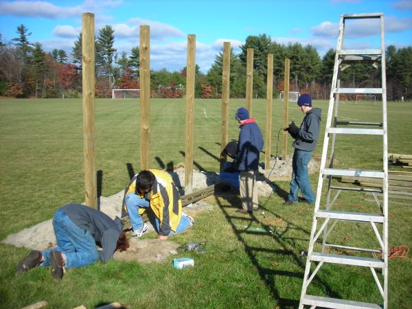 Marking the height of the first board from the ground